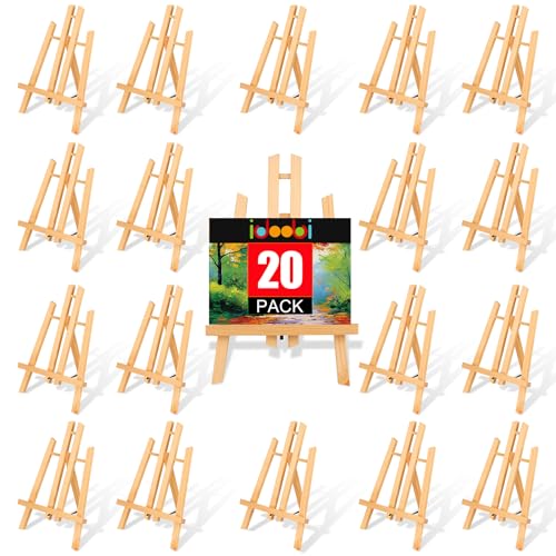 20 Pack 11.8" Wooden Easel, Easel Stand for Painting | Tabletop Easel for Artist/Students/Beginners, Portable Canvas Photo Picture Sign Holder - style: 11.8‘’- 20 PK