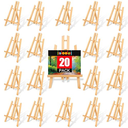 20 Pack 11.8" Wooden Easel, Easel Stand for Painting | Tabletop Easel for Artist/Students/Beginners, Portable Canvas Photo Picture Sign Holder - style: 11.8‘’- 20 PK