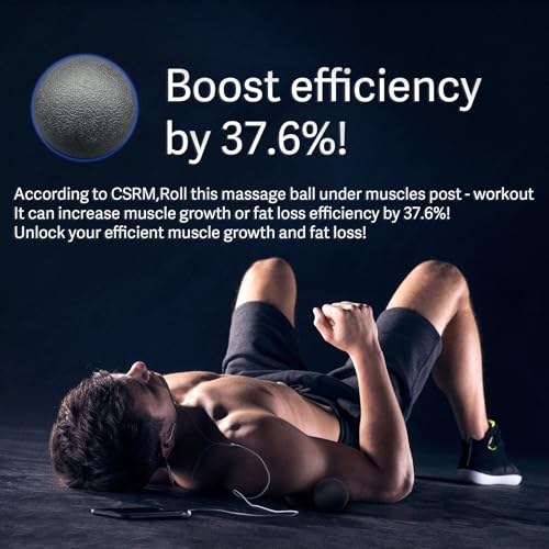 Plantar Fasciitis Relief Massage Ball – Lacrosse Ball, Foot Massage Roller & Myofascial Release Ball for Foot Pain, Trigger Point Therapy, Hard Ball for Deep Tissue & Fascia Massage - color: Black