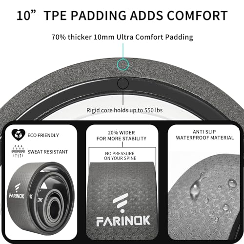 Yoga Wheel for Back Pain Relief, Back Roller Wheel with Extra Cushion - style: SET OF 4(Black)