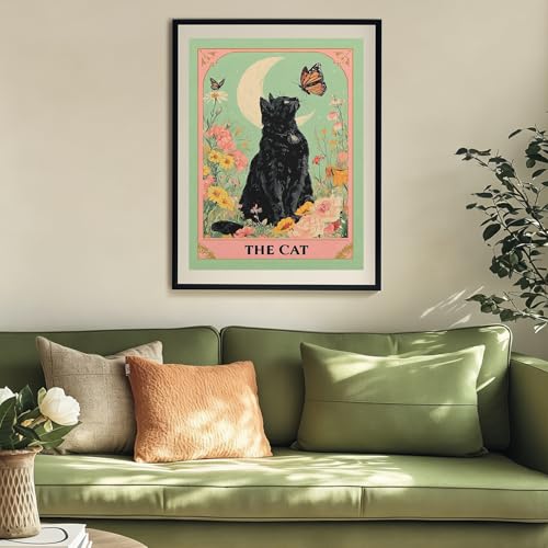 Cat Square Diamond Art Kits for Adults,Flowers Diamond Painting Wall Decor | Diamond Art Kit for Beginners, 5D DIY Full Drill Diamond Painting Gem Art, Home Wall Art Gifts(12x16 inch) - color: DP03967