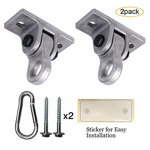 ABUSA Heavy Duty Metal Color Swing Hangers Screws Bolts Included Over 5000 lb Capacity Playground Porch Yoga Seat Trapeze Wooden Sets Indoor Outdoor 2 Pack - color: 2 Packs Silver, size: 2 Pack