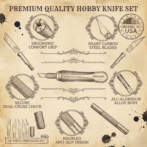 Exacto Knife Set, Precision Craft & Hobby Knives, 16-Piece | 10 Blades & 3 Handles in Magnetic Storage Case, Ergonomic Maker Kit for Scrapbooking, 3D Print Cleanup, Architecture Modeling