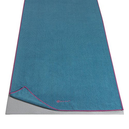 Gaiam Yoga Mat Towel, Vivid Blue/Fuchsia - color: Vivid Blue/Fuchsia