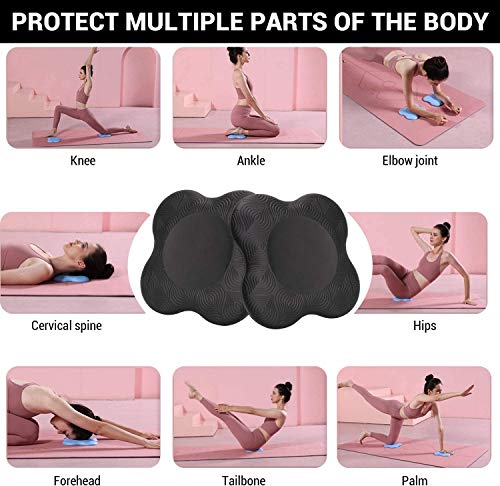 Yoga Knee Pad Cushion Extra Thick for Knees Elbows Wrist Hands Head Foam Yoga Pilates Work Out Kneeling pad - color: Light Blue