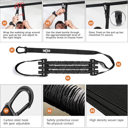Innstar Pull Up Assistance Bands, Heavy Duty Resistance Band for Pull Up Assist, Adjustable Resistance 165-265lbs with Fabric Feet/Knee Rest, Pull Up Bands Assistance Bands - color: Upgrade Desert 165lbs