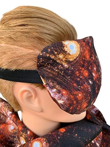 Eye Mask Lavender Eucalyptus, Sinus, Herbal Pack, Hot Cold Pack, Heat Wrap,Organic, Flax Seed, Microwave Therapy, Sleep Mask, Yoga Meditation Eye Pillow, Celestial Orange
