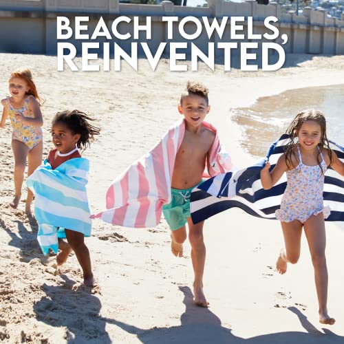 Dock & Bay Quick Dry Beach Towel - Cabana - Malibu Pink, Medium | Sand-Resistant, Includes Travel Bag, Lightweight & Compact, 100% Recycled DryQ Fabric, Medium (130x70cm, 51x27") - color: Cabana Light - Malibu Pink, size: Medium (130x70cm, 51x27")