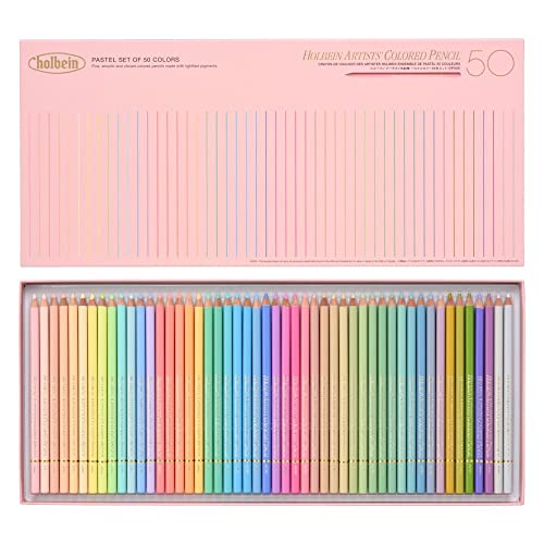 Holbein Artists' Colored Pencil Pastel Tone 50 Colors Set