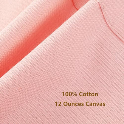 AFUN Chef Aprons for Women Men with Oversized Pockets, 12-Ounce Cotton Canvas Cross Back Water Repellent Apron (Light Pink) - color: Light Pink