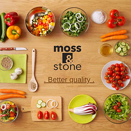Moss & Stone Kitchen Cutlery White Ceramic Knife Set, Ceramic Knife Set and Fruit Peeler, Rust Proof & Stain Resistant, Kitchen Cooking Knife Set 5 pieces Blue Knives