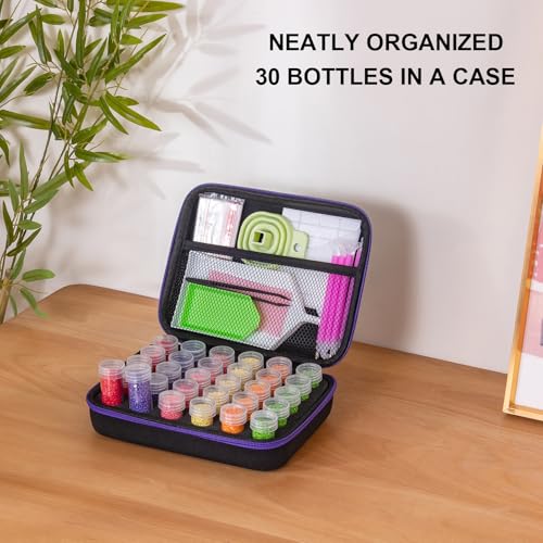 ZYNYXY 30 Slots Diamond Art Storage Container with Diamond Art Accessories and Tools, Portable Bead Storage Boxes for Diamond Painting Kits - size: Small