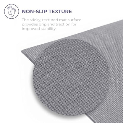 Voyage 5mm Studio Yoga Mats, 10 Pack, 72x24in | Extra Long, Anti-Tear Exercise Mats for Workout, Stretching, Fitness - Non Slip Gym Mats for Home, Schools and Studios - color: Cool Gray