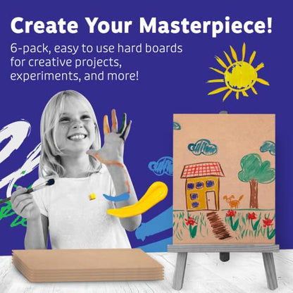 Artlicious - 9x12 Hardboard 6 Pack - Great Alternative to Canvas Panel Boards - size: 9x12-6 pack