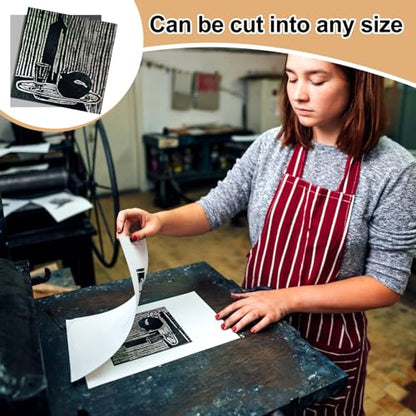Yeaqee 4 Pcs 6 x 6 Inch Linoleum Blocks for Printmaking, Gray - color: Gray, size: 6 x 6 Inch