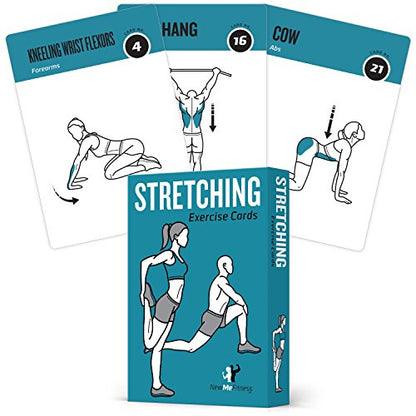 NewMe Fitness Stretching Workout Cards - 50 Card Exercise Deck - style: Stretching