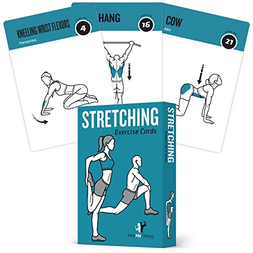 NewMe Fitness Stretching Workout Cards - 50 Card Exercise Deck - style: Stretching
