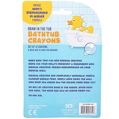 Bath Crayons Set, 12 Colors with Mesh Storage Bag, Non-Toxic Tub Fun | Creative Bath Play Activity, Easy Cleanup, Bright Colors Spark Imagination, Durable Design, Great for Summer Water Fun