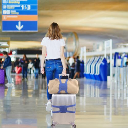 Luggage Straps for suitcases，Luggage Straps Bag Bungee， LAdd a Bag Easy to Travel Suitcase Elastic Strap Belt (Blue Luggage strap-1PCS) - color: Blue luggage strap