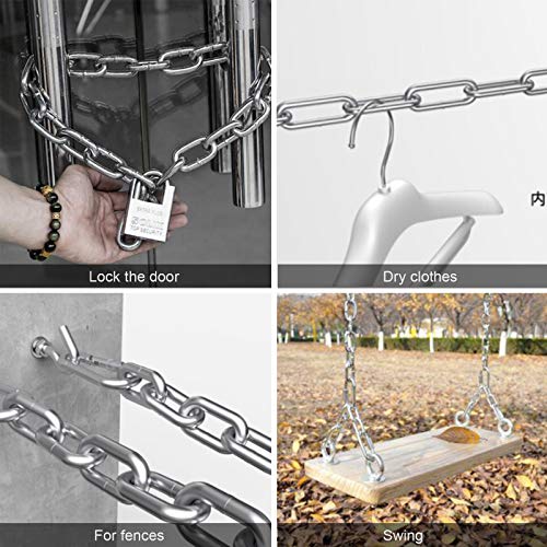 Hanging Swing Chair Chain Kit, 2 Set Stainless Steel Hardware Heavy Duty Porch Swing Hammock Chain Kit Hanging Hooks for Hammock, Rope, Tire, Tree Swings