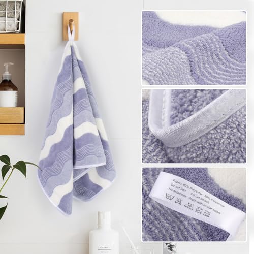 SINLAND Microfiber Bathroom Hand Towels, 16 x 31 Inch, 3Pack - color: Assort1x3