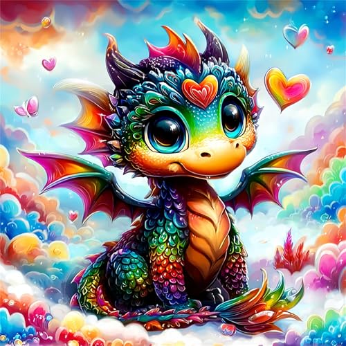 NDNXYXGS Dragon Paint by Numbers Kit for Adults,Animal DIY Painting Kits on Canvas,Cute Color by Numbers,Large Adult Paint by Number for Gifts,Home Wall Decor. - color: Dragon