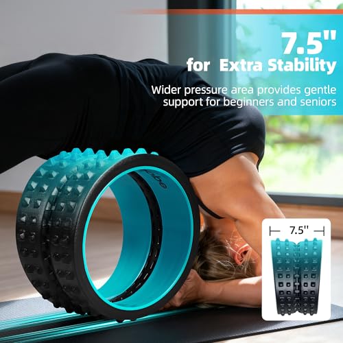 GymCope Curved Foam Roller, Spine-Safe Groove, 530 lb, Blue, Medium - color: Blue, size: Firm