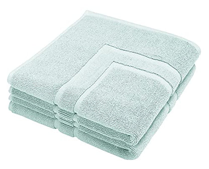 GLAMBURG Premium Cotton 20x32 inch 2-Pack Bath Mats - 100% Ringspun Cotton - Luxury Hotel & Spa Quality - 800 GSM - Durable Soft Highly Absorbent - Machine Washable - Sea Green - color: Sea Green