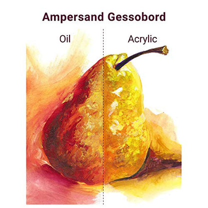 Ampersand Art Supply Gesso Wood Painting Panel: Museum Series Gessobord, 6" x 6", 1/8" Flat Profile, Pack of 40 - size: 6" x 6" (Pack of 10)