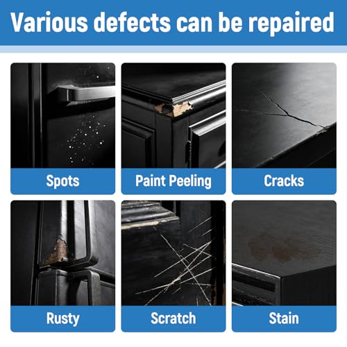 Black Touch Up Paint High-Gloss Black Multi Surface Acrylic Touch Up Paint Pen Scratch Repair for Metal,Wall,Cabinets,Appliances,Wood,Door,Furniture,Enamel 1.5 Fl Oz - color: Black - 1.5 oz