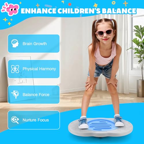 Maze Balance Board for Kids Toddlers Wobble Board for Core Balance Training - color: Gray