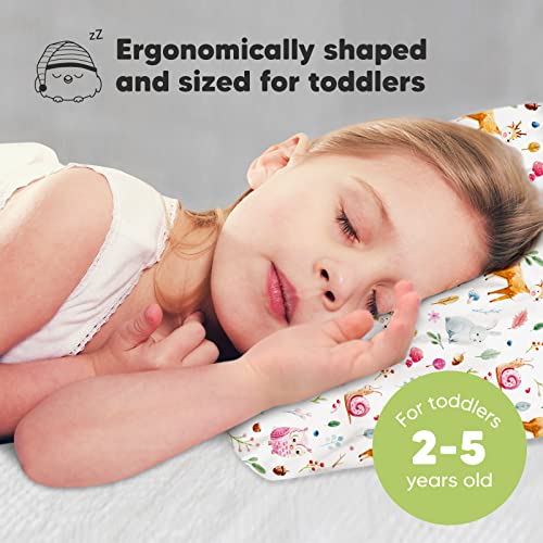 Toddler Pillow with Pillowcase, 13x18 My Little Dreamy Pillow (Forestland) - color: Forestland