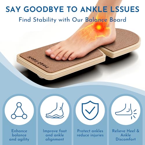 Cork Ankle Balance Board & Foot Strengthener