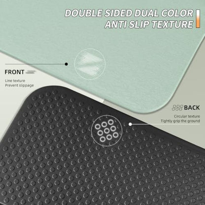 PAIDU Foldable Yoga Mat 10MM Thick SGS Certified TPE 75x26" Portable - color: Matcha green + black
