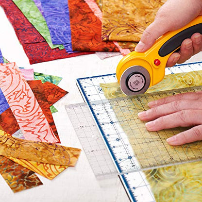 U.S. Art Supply 8"x8" Self-Healing Cutting Mat 7-Ply - Rotary White/Blue | Craft Mat, Non-Slip Cutting Mats for Crafts, Sewing, Quilting, Scrapbooking - size: 8"L x 8"W
