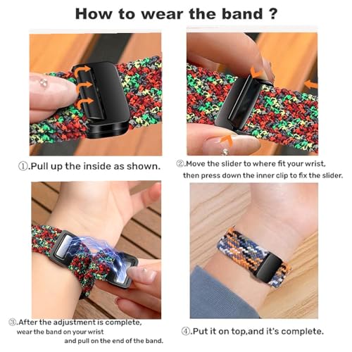 Nylon Braided band Compatible with Samsung Galaxy Watch 8 40mm 44mm, Elastic Band for Galaxy Watch 8 Classic 46mm - color: flower of unity