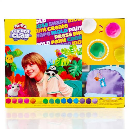 Play-Doh Air Dry Clay Mini Maker Creations, Makes 6 Keychains - color: Keychains, size: 6 Pack