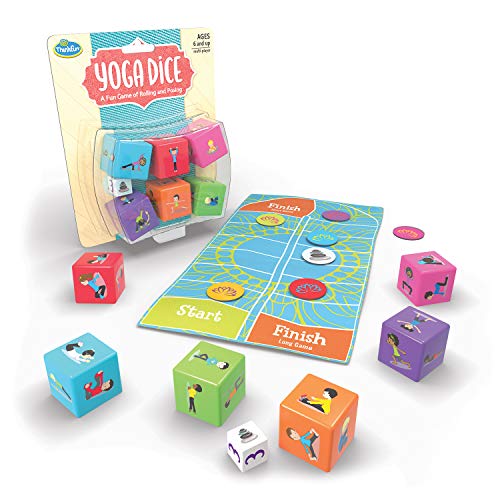 Think Fun Yoga Dice Game for Boys and Girls Ages 6 and Up - Learn Yoga With a Game,Multi,1844