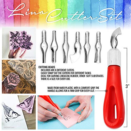 Rubber Block Stamp Carving Blocks Stamp Making Kit with Cutter Tools, 25-Pack Carving Rubber Stamps for Printmaking, Printing and More - size: 25 Rubber Blocks + Carving Tool