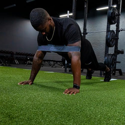 Serious Steel Fitness 패브릭 미니 루프 미끄럼 방지 저항 밴드 세트 | 워밍업, 물리 치료, 둔근 훈련, 속도 및 민첩성 운동 밴드 - color: 레벨 5 - X-Heavy (블랙)