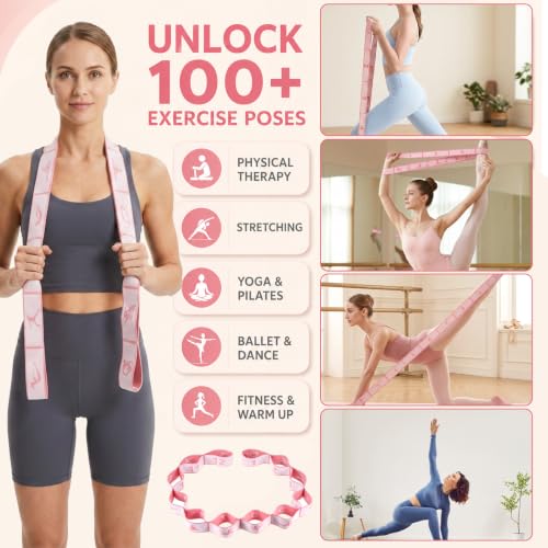 12 Loops Stretch Band, Resistance Bands Yoga Stretching Strap