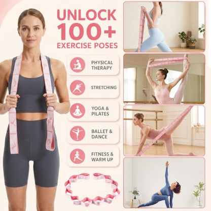 12 Loops Stretch Band, Resistance Bands Yoga Stretching Strap