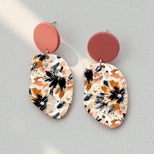 10 Pcs Fashion Blooming Floral Transfer Paper for Earrings & Polymer Clay, Beautiful Flowers Water Soluble Transfer Sheet for Polymer Clay DIY Art Crafts Jewelry Earrings Making Supplies 5.82X3.9 in - color: Flowers