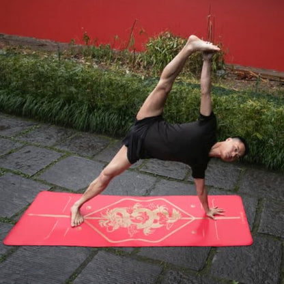 Liforme Zodiac Yoga Mat - Patented Alignment Design, Advanced Non-Slip Grip - color: Phoenix Red