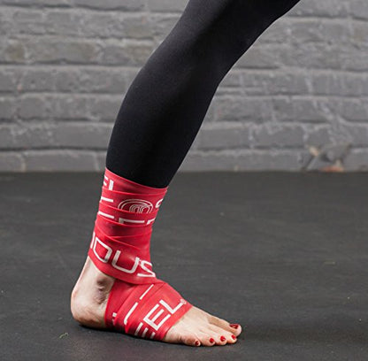 Serious Steel Mobility & Recovery (Floss) Bands |Compression Band | Tack & Flossing Band (7' L x 2" W) - color: Pair - Red & Black