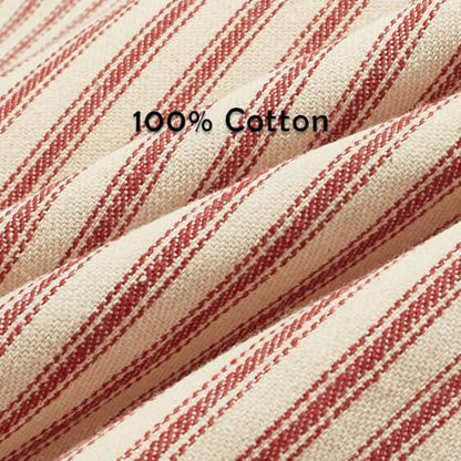 Professional Unisex Chef Apron – Cross-Back, Large Pockets, Water-Resistant Cotton Canvas - color: Brown Stripe