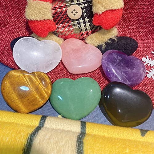 QINJIEJIE 1.8" Large Heart Stone Green Aventurine Healing Crystals Stones - color: Z - 1.8" Large - Green Aventurine Heart