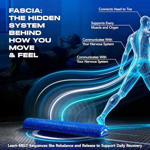 MELT 36-Inch Half Foam Roller Spinal Support Balance Training