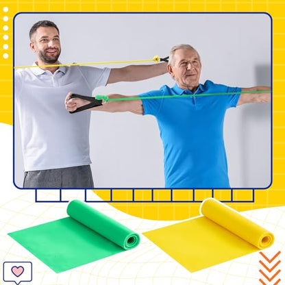 2 Pcs Resistance Band with Handles for Seniors | Chair Exercise Equipment, Physical Therapy Band, Gifts for Elderly, Women, Rehab, Physical, Grandma, Grandpa - color: black
