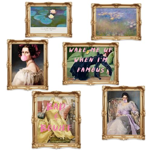 Dazoratix Vintage Eclectic Wall Art - 6 Pcs Retro Maximalist Prints | Poster Decor, Aesthetic Funny Trendy Collage Kit, For Bedroom Room Dorm Gallery Home Office, Unframed Decoration - color: Vintage Eclectic